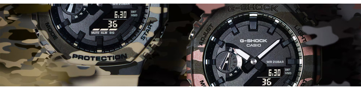 Камуфляжные часы G-Shock GA2100CM-5A и GA2100CM-8A