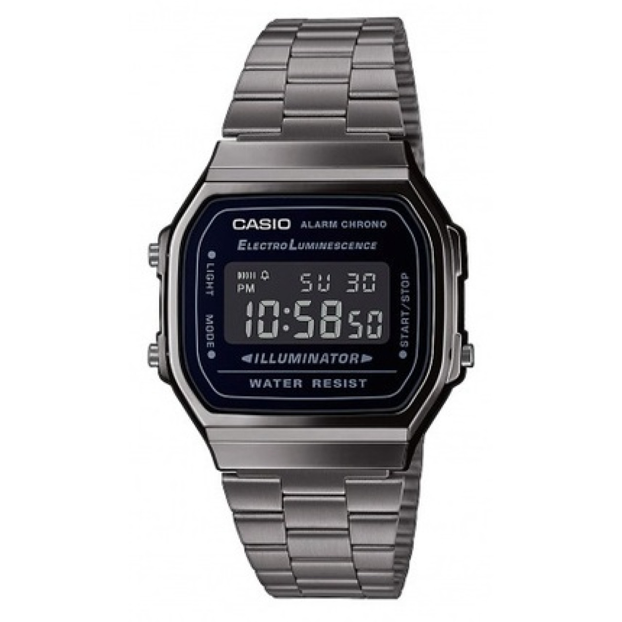 Купити графітові CASIO A168WEGG-1B на стальному браслеті в OSTRIYSHOP